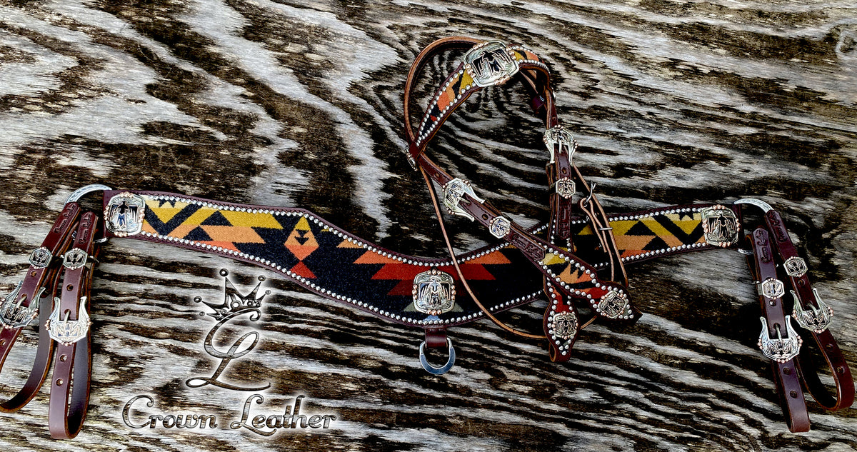 Black Thunderbird Pendleton Tripping Collar Set image 1