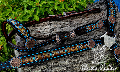 Turquoise Electra Shimmer Buckstitch Set image 0