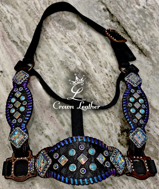 Color Shifting Whipstitch & Crystal Halter image 3