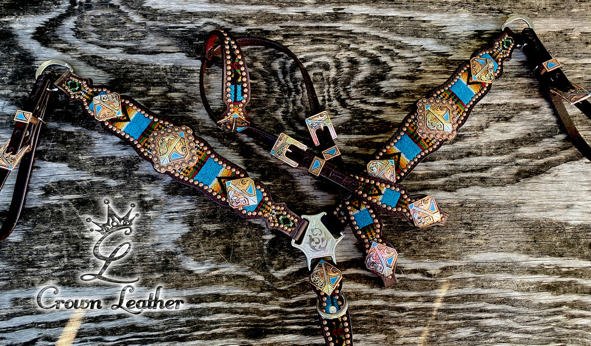 2014 Blue Multi Color Pendleton Arrow Tack Set image 2