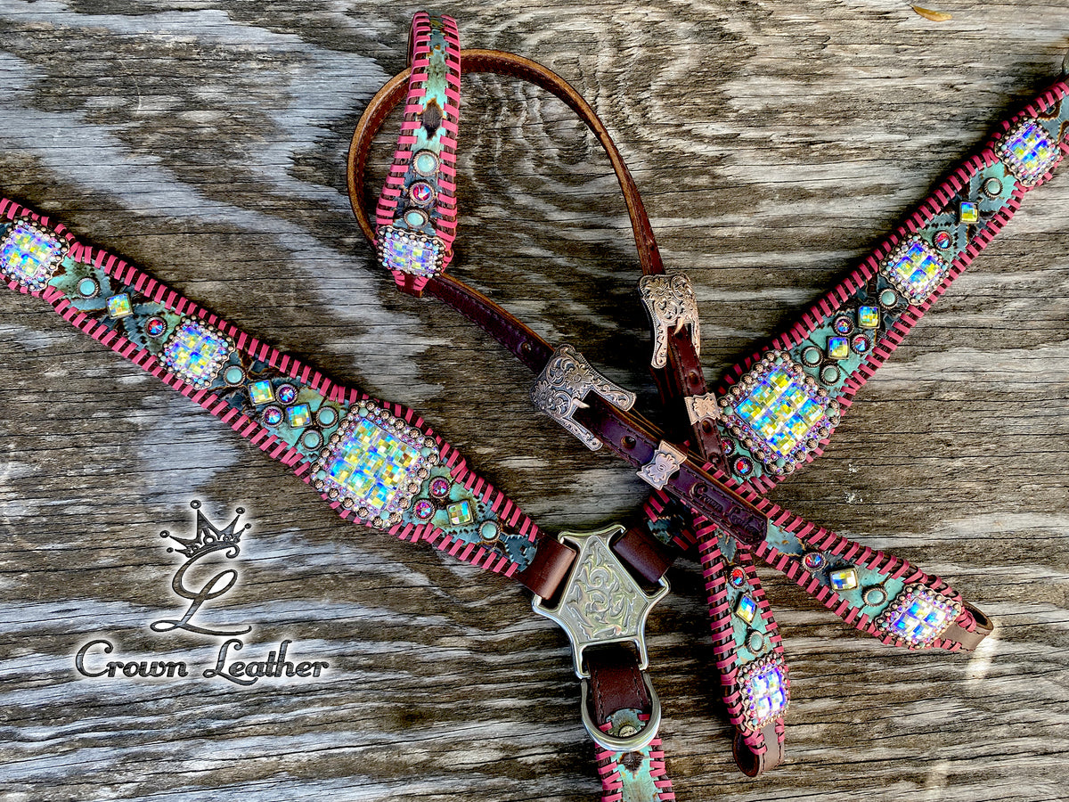 2020 Turquoise & Pink Whipstitch Set ~ One of a Kind image 0