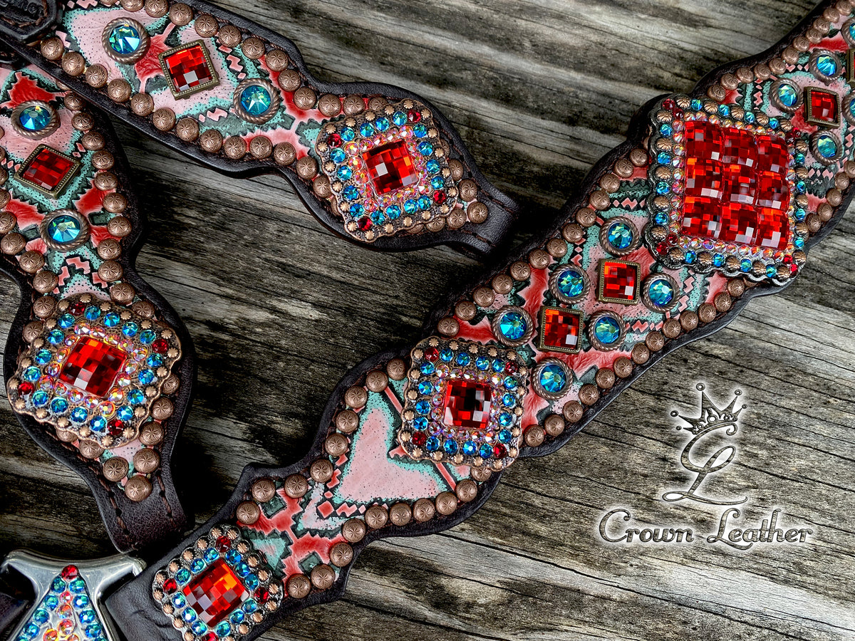 2014 Mint Coral Navajo Tack Set image 0