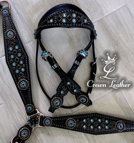 Black Elephant & Blue Zircon Shimmer Crystal Set image 2