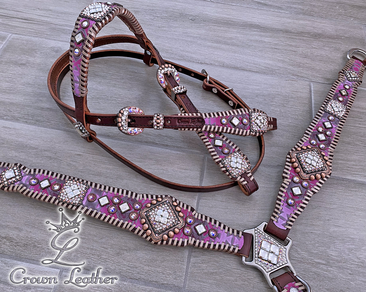 Platinum Aztec Barbie Whipstitch Tack Set image 2