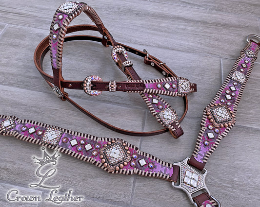 Platinum Aztec Barbie Whipstitch Tack Set image 2