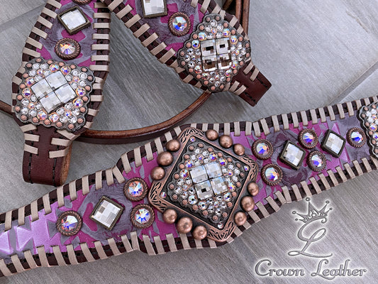 Platinum Aztec Barbie Whipstitch Tack Set image 1