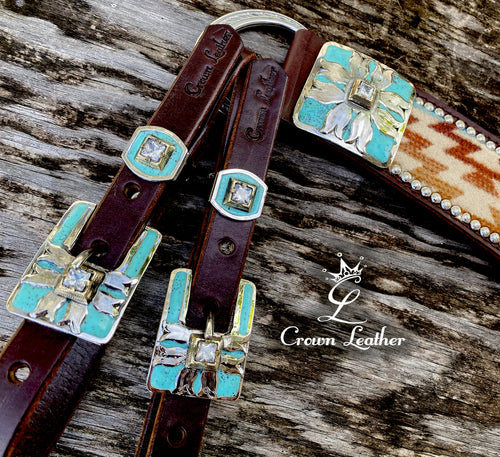 Pendleton Tripping Collar/HS Set with Handcrafted Silver Hardware (1 of a Kind) image 3