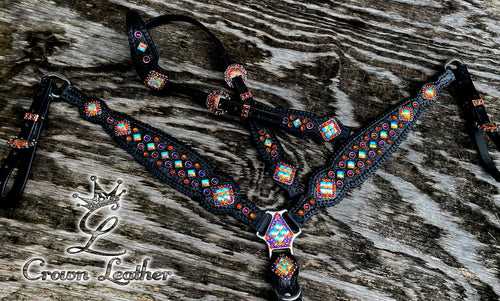 Florida Sunset Crystal Whipstitch Tack Set image 3