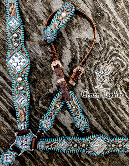 2014-1 Custom Caribbean Teal Whipstitch Set image 2