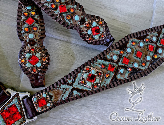 Desert Sunset Crystal Whipstitch Tack Set image 1