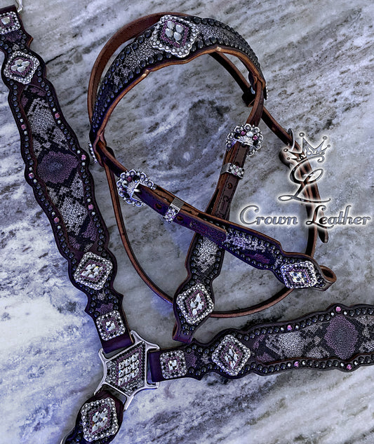 Italian Amethyst Python Crystal Tack Set image 3
