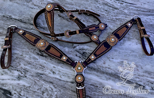 Phoenix Rising Braided Crystal Tack Set image 1