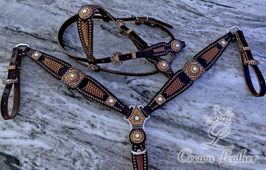 Phoenix Rising Braided Crystal Tack Set image 1