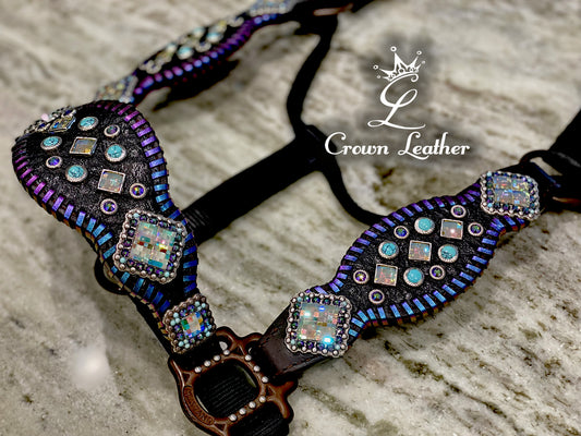 Color Shifting Whipstitch & Crystal Halter image 0