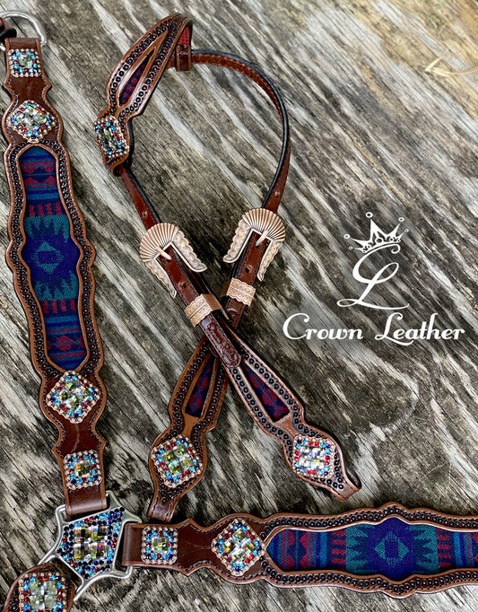 Hand Tooled Pendleton Tack Set (One of a Kind) image 2