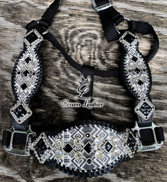 2016 Style Black & White Aztec Whipstitch Halter image 0