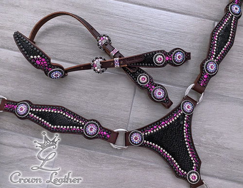 Fuchsia & Black Thong Style Set image 0