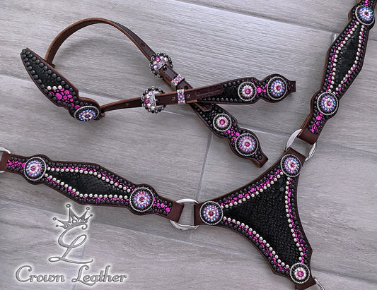 Fuchsia & Black Thong Style Set image 0