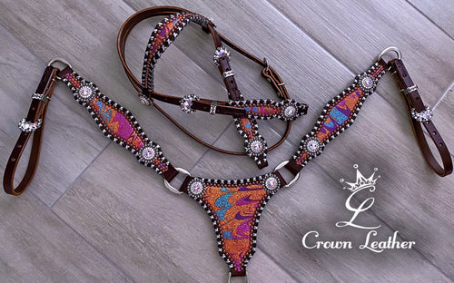 Italian Swirl Shimmer Thong Style Crystal Tack Set image 5