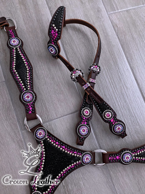 Fuchsia & Black Thong Style Set image 2