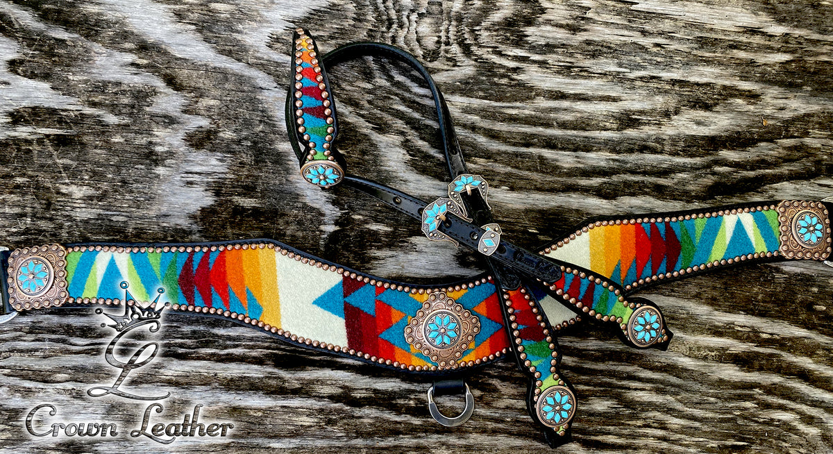 Pendleton Wool Tripping Collar & Headstall Set image 1