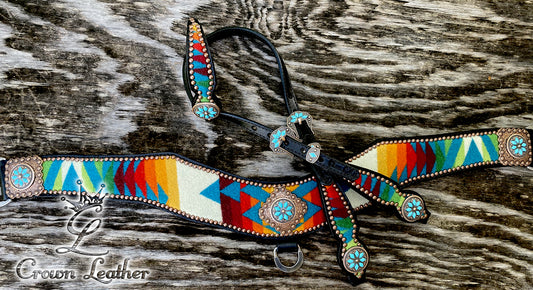 Pendleton Wool Tripping Collar & Headstall Set image 1