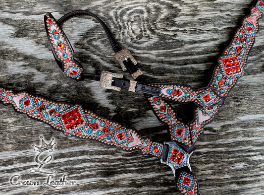 2014 Mint Coral Navajo Tack Set image 2