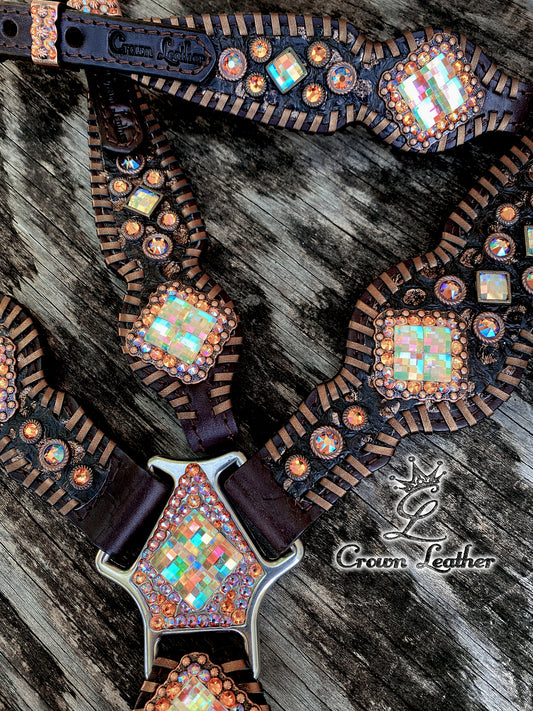Florida Sunrise Crystal Bronze Whipstitch Set image 1