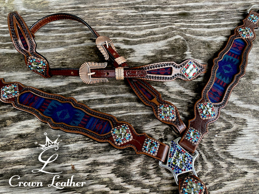 Hand Tooled Pendleton Tack Set (One of a Kind) image 3