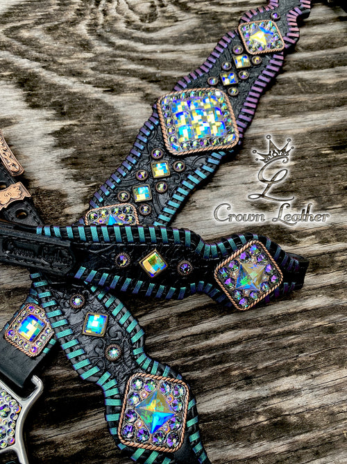 2014 Black Teal & Purple Color Shifting Whipstitch Set image 4