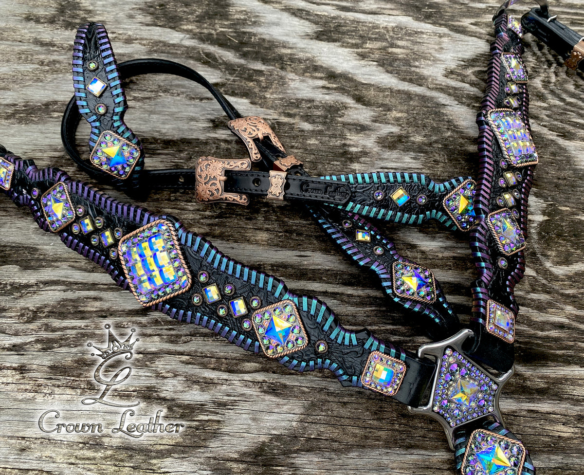 2014 Black Teal & Purple Color Shifting Whipstitch Set image 0