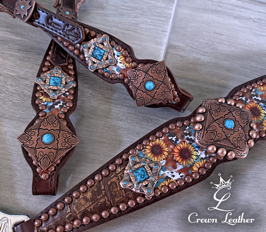 Sunflower & Bronze Gator Tack Set image 0