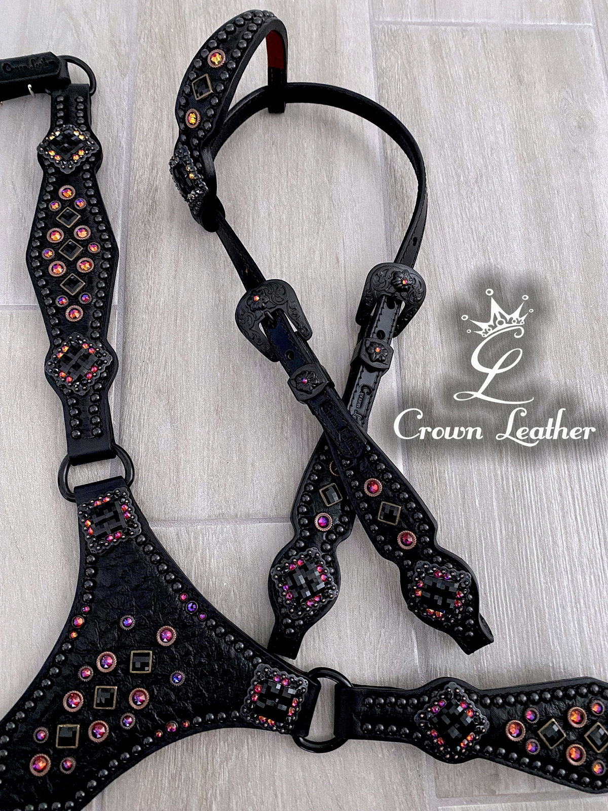 Black Volcano Crystal Tack Set image 1