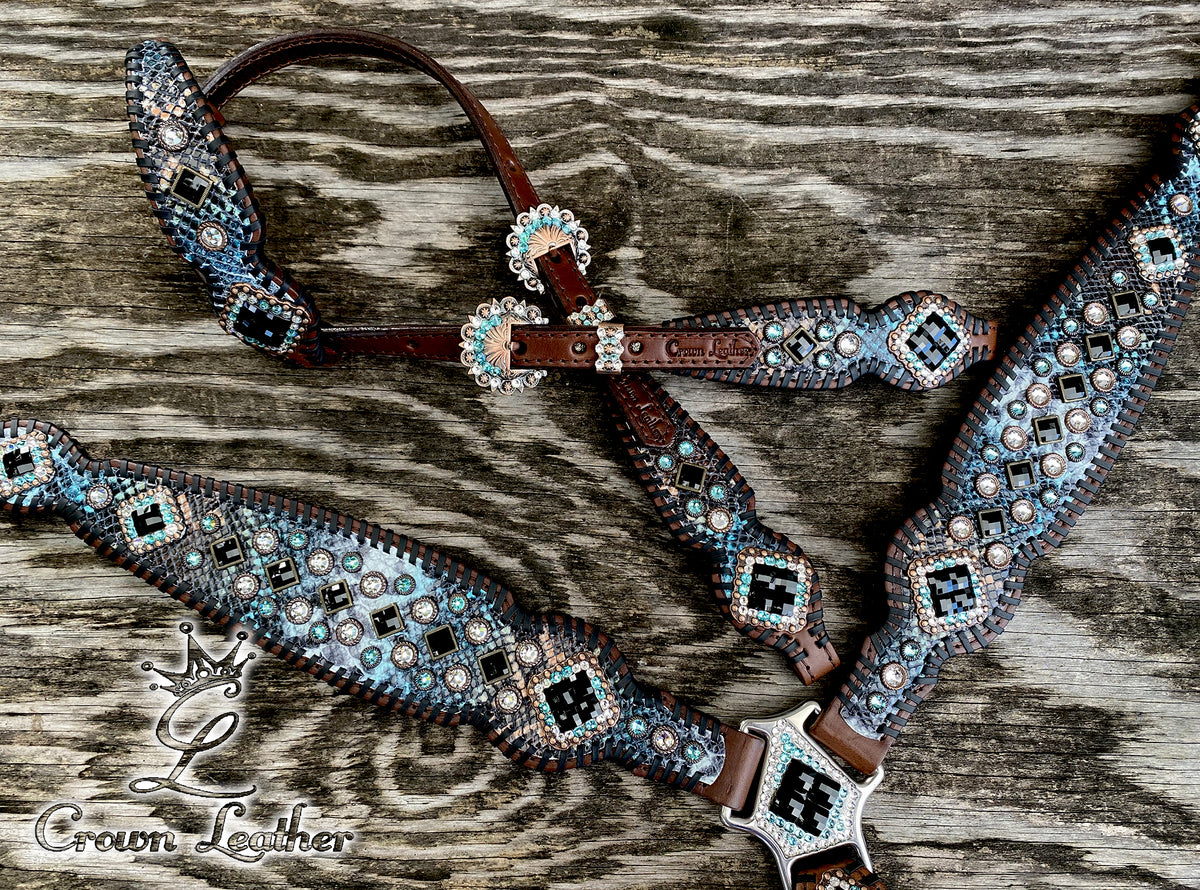 Aqua & White Python Set image 2