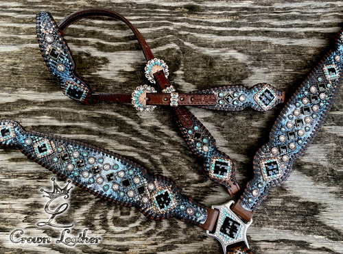 Aqua & White Python Set image 2