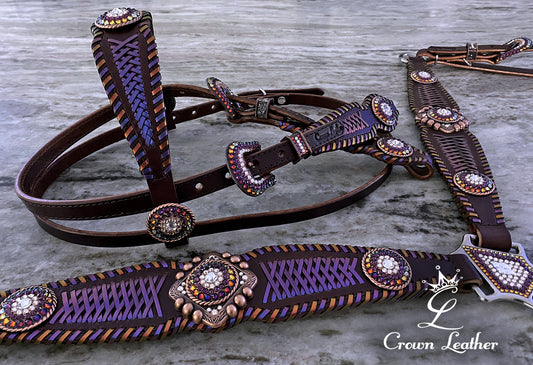 Oil Slick Phoenix ColorShifting Braided Crystal Tack Set image 0