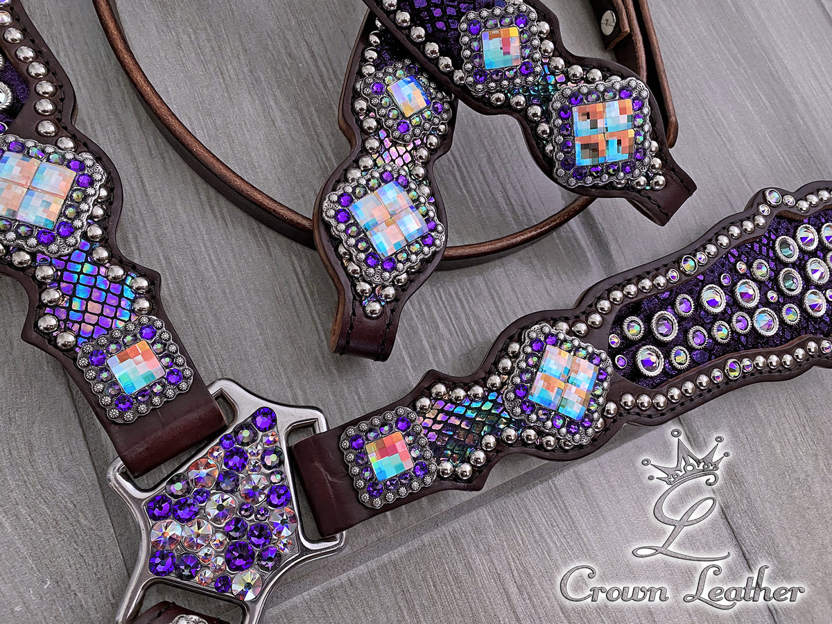 Purple Oil Slick Confetti Tack Set image 0