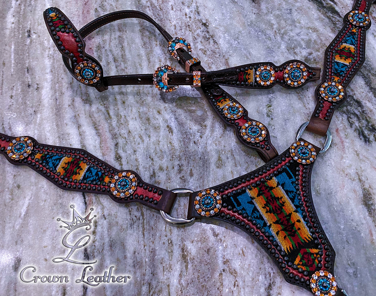 Red & Aztec Pendleton Wool Thong Style Set image 2