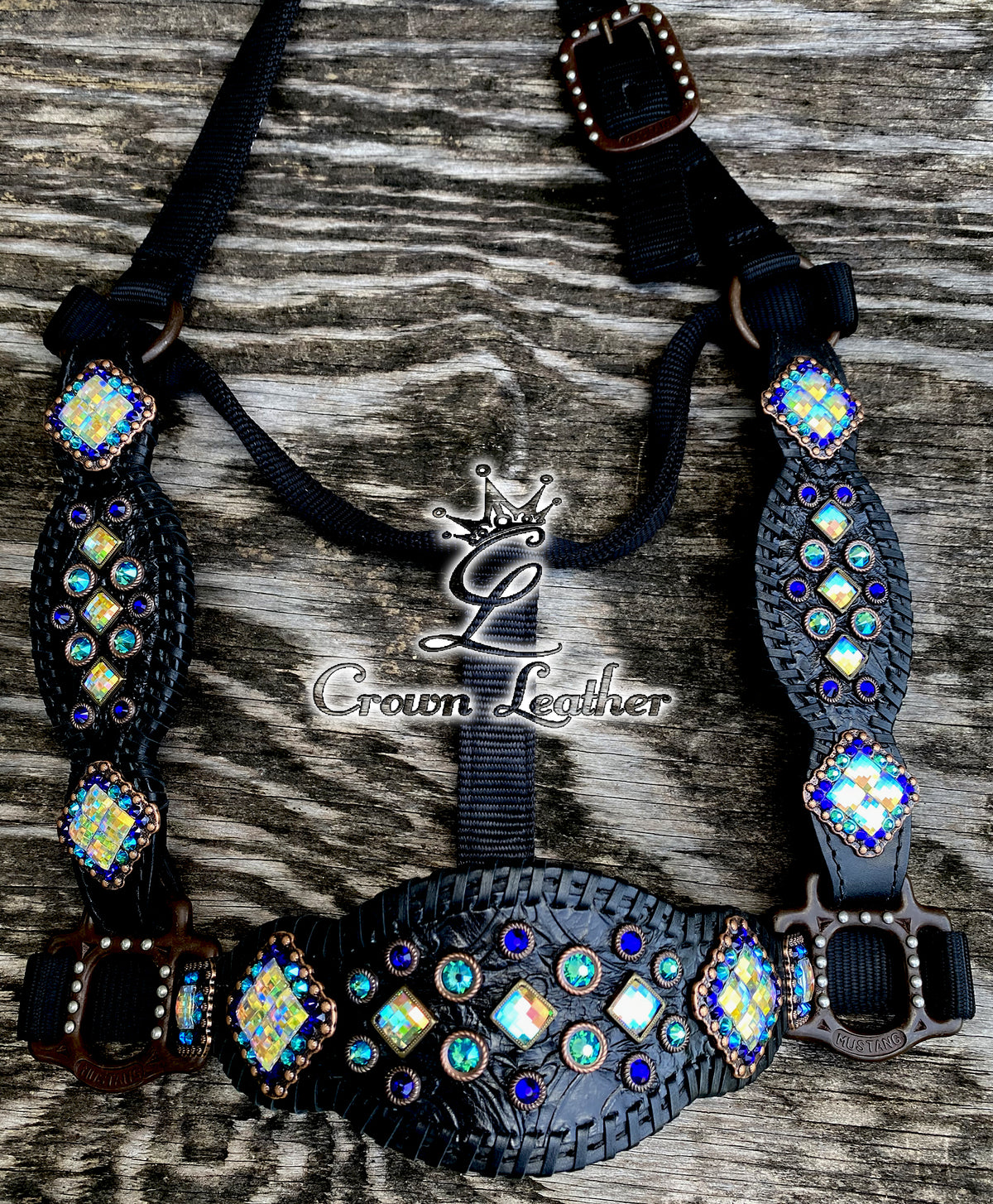 Florida Oceanic Crystal Whipstitch Halter (1 of a Kind) image 2