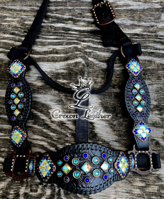Florida Oceanic Crystal Whipstitch Halter (1 of a Kind) image 2