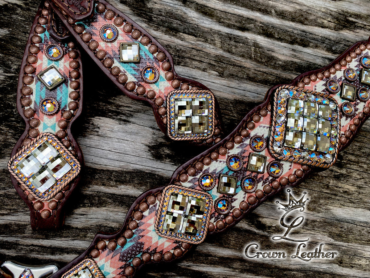 2014 Coral & Turquoise Navajo Tack Set image 0