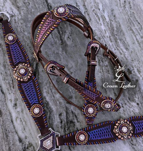 Oil Slick Phoenix ColorShifting Braided Crystal Tack Set image 1