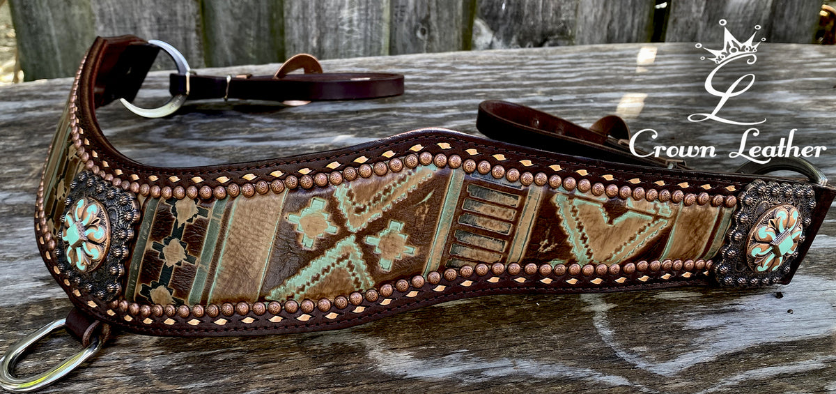 Navajo / Copper Buckstitch Tripping Collar (One of a Kind) image 2