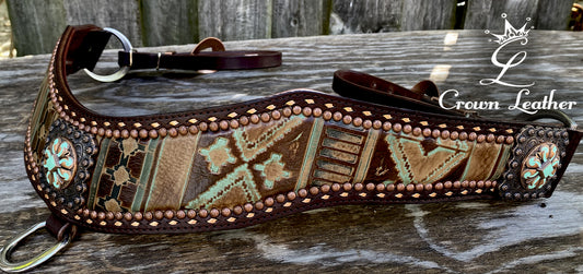 Navajo / Copper Buckstitch Tripping Collar (One of a Kind) image 2