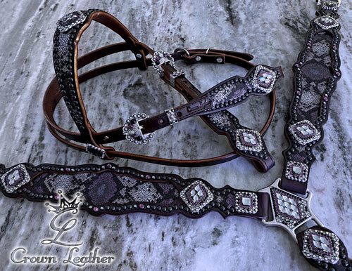 Italian Amethyst Python Crystal Tack Set image 4