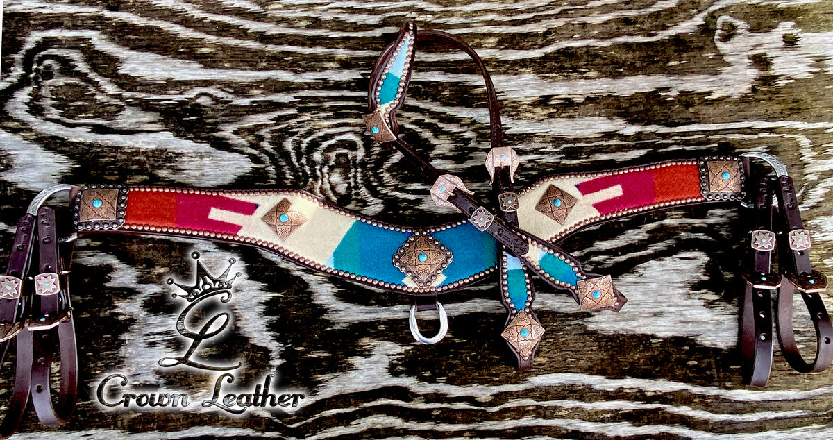 Blue Turquoise Pendleton Tripping Collar Set image 2
