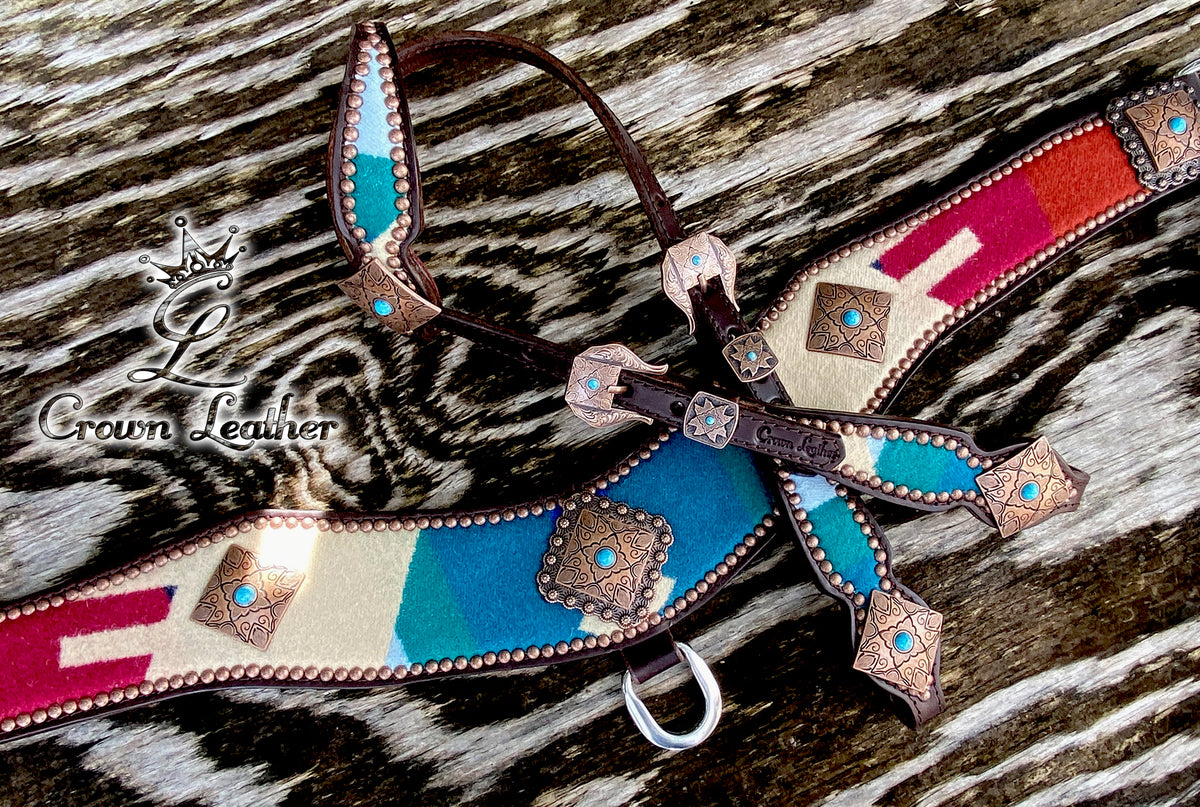 Blue Turquoise Pendleton Tripping Collar Set image 0
