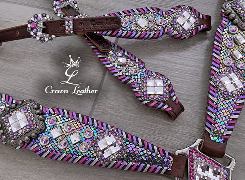Metallic Cotton Candy Whipstitch Crystal Tack Set image 4