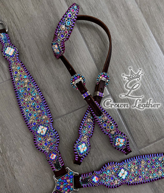 Mermaid Fantasy Confetti Whipstitch Tack Set image 2