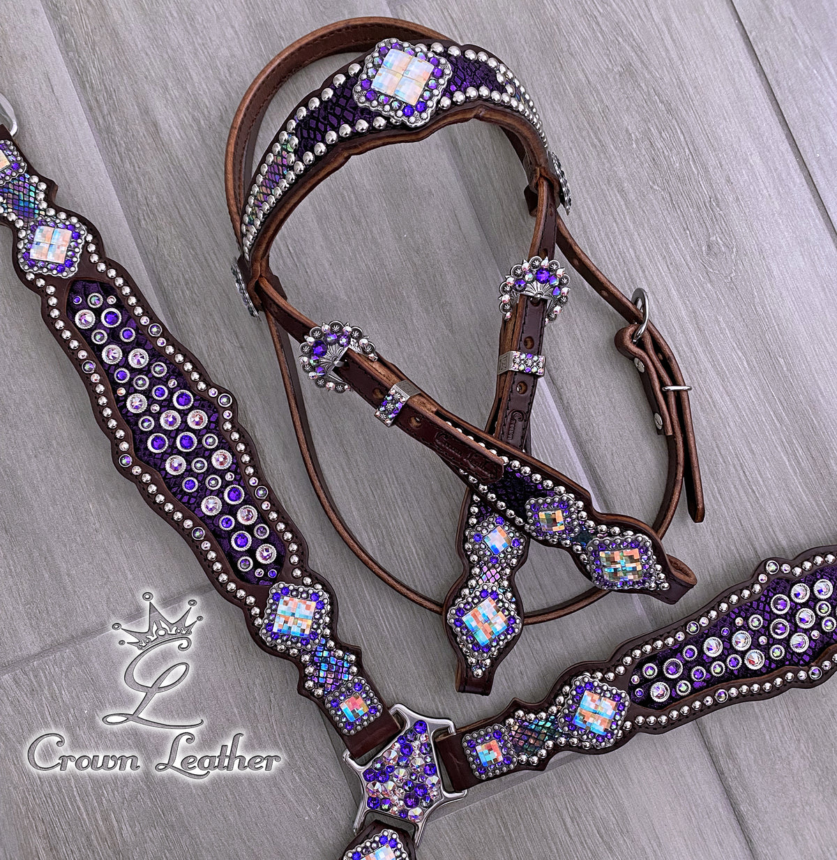 Purple Oil Slick Confetti Tack Set image 2
